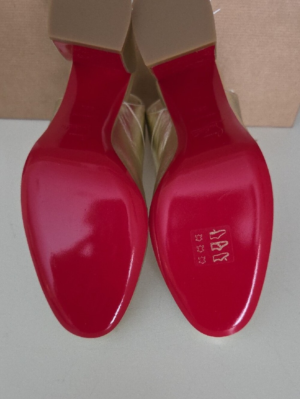 Christian Louboutin Metallic Gold Miss Sab Slingback Pump - Picture 5 of 9